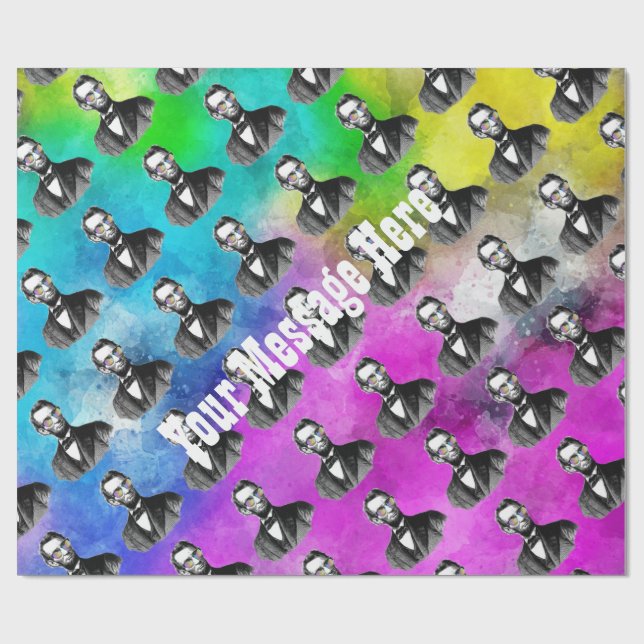 Spaß Abraham Lincoln in den Schatten Geschenkpapier (Flach)