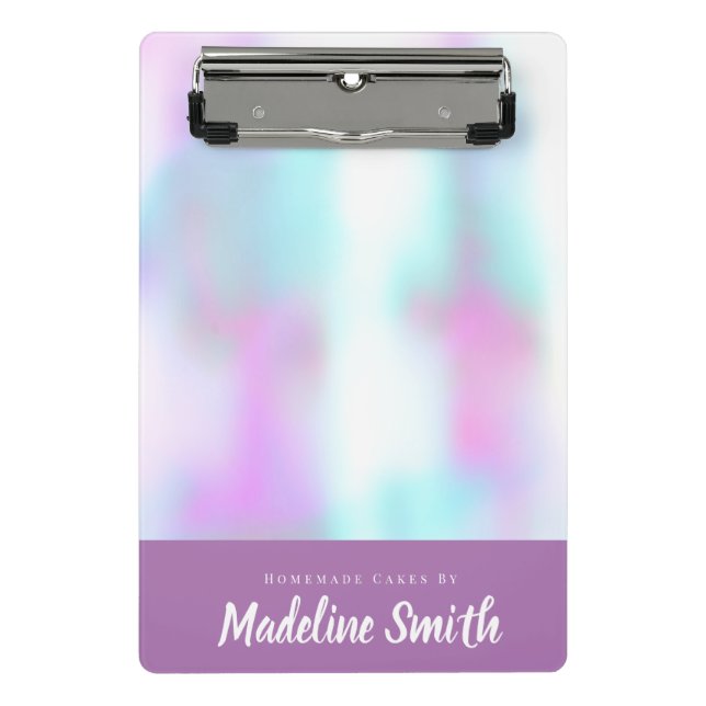 Spaß Abstrakte hausgemachte Kuchenbäckerei Mini Klemmbrett (Vorderseite)