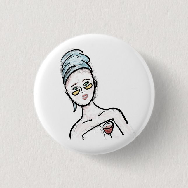 Spaß, Abzeichen, Nadel, Knopf, Freitagabend im The Button (Vorderseite)