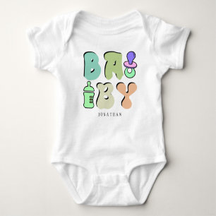 Spaß Adorable Personalisierte Säugling Name Baby B Baby Strampler