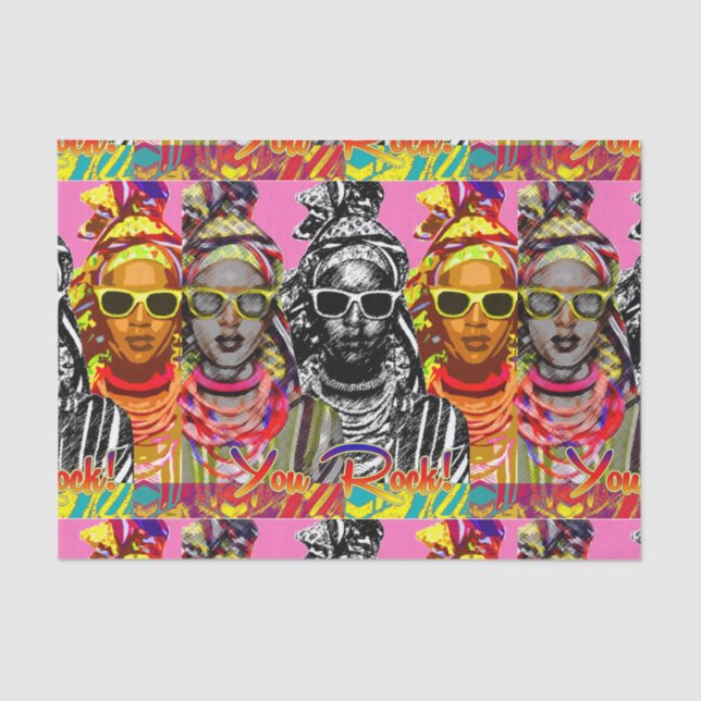 Spaß afrikanische Mode Seidenpapier (Vorderseite)