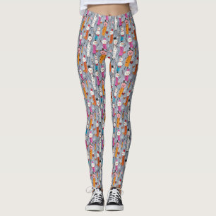 Spaß Alberne Schneemänner trinken heißes Kakao Leggings