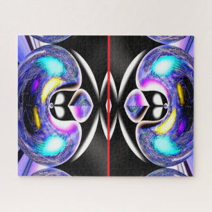 Spaß Alien Katzen Kunst Puzzle