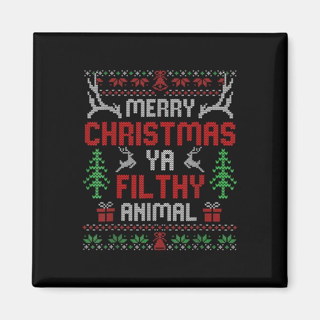 Spaß allein bei Zuhause-Filmen Frohe Weihnachten S Magnet (Vorne)