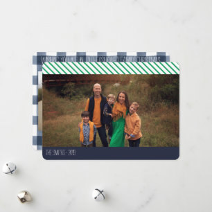 Spaß Alt modische Familienweihnachtsfoto Collage Feiertagskarte