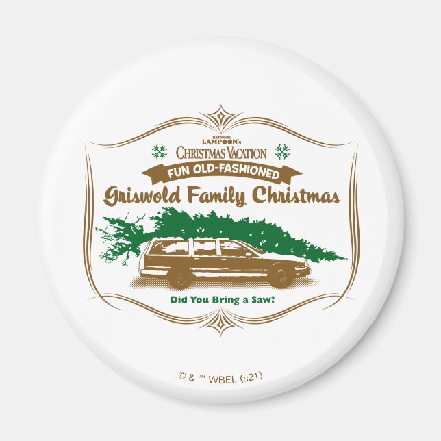 Spaß Alt-modische Griswold-Familie Weihnachten Magnet (Vorne)