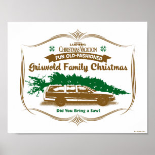Spaß Alt-modische Griswold-Familie Weihnachten Poster