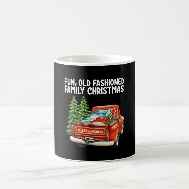 Spaß Alt modischer Weihnachtsbaum Kaffeetasse (Mittel)