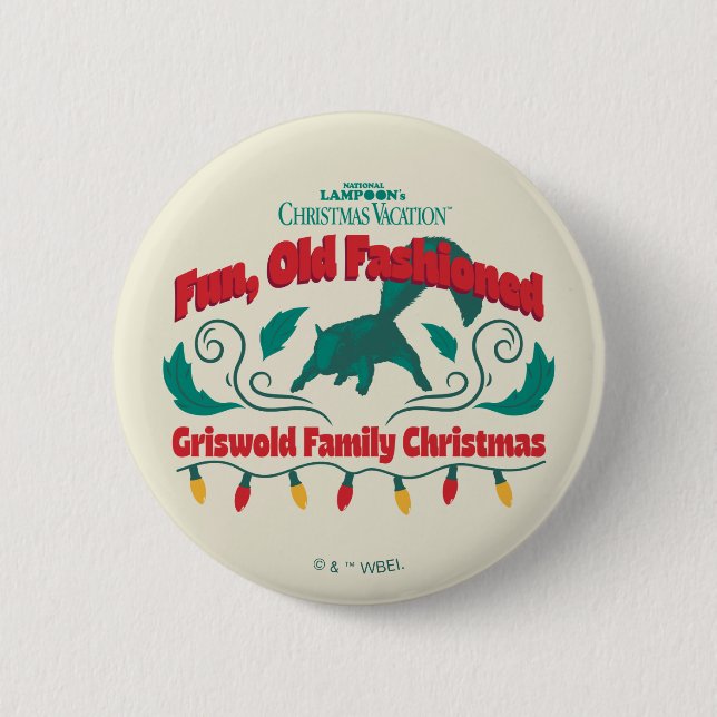 Spaß, altmodische Griswold Familie Weihnachten Button (Vorderseite)