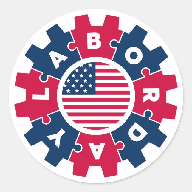 Spaß am Arbeitstag Runder Aufkleber (Vorderseite)