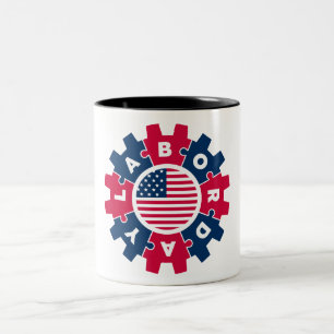 Spaß am Arbeitstag Zweifarbige Tasse