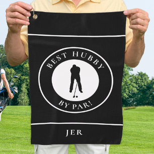 Spaß am besten Hubby von Par Golfer Monogram Moder Golfhandtuch