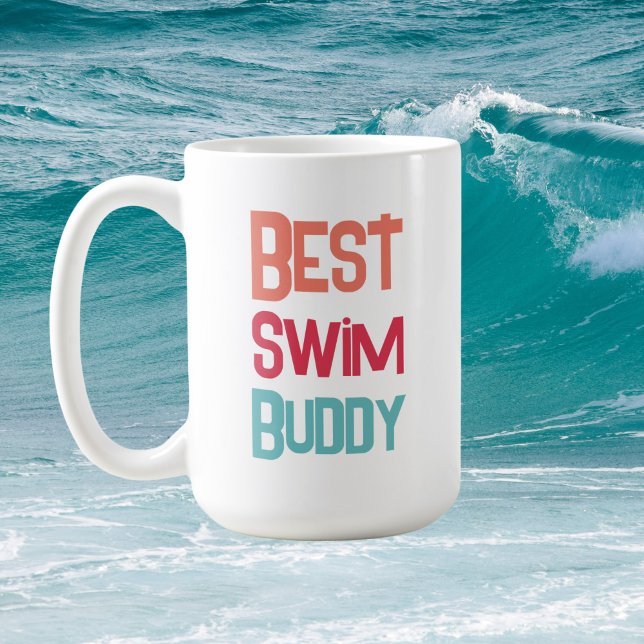 Spaß am besten schwimmen Buddy Schwimmen Moderne T Kaffeetasse (Von Creator hochgeladen)