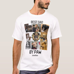 Spaß am besten Vater durch Paw Custom 9 FotoCollag T-Shirt