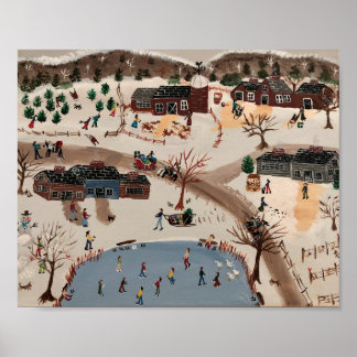 Spaß am kalten Wintertag Poster