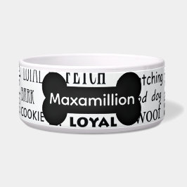 Spaß am Schwarz-Weiß-Dog-Knochen-Thema Napf