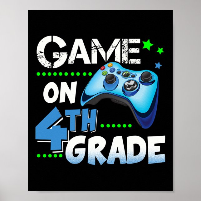 Spaß am Spiel in der 4. Klasse Geschenk Poster (Vorne)