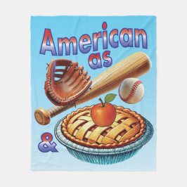 Spaß amerikanisch als Baseball & Apple Pie Fleecedecke