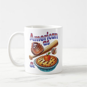 Spaß amerikanisch als Baseball & Apple Pie Kaffeetasse