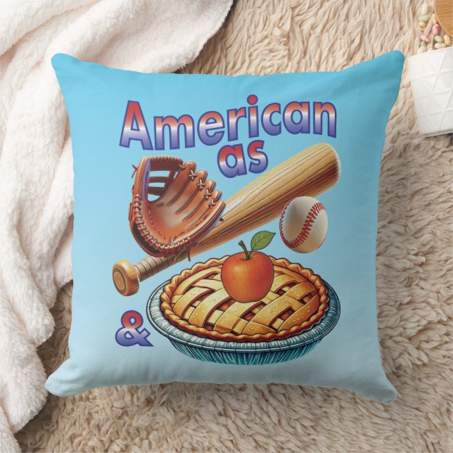 Spaß amerikanisch als Baseball & Apple Pie Kissen (Decke)