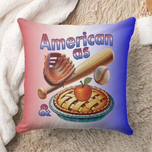 Spaß amerikanisch als Baseball & Apple Pie Kissen