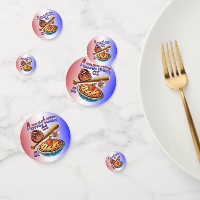 Spaß amerikanisch als Baseball & Apple Pie Konfetti (Gruppe)