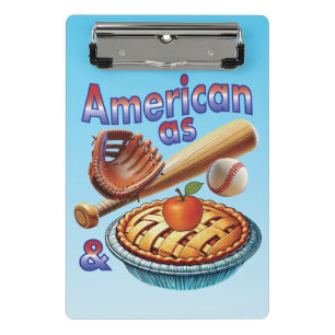 Spaß amerikanisch als Baseball & Apple Pie Mini Klemmbrett