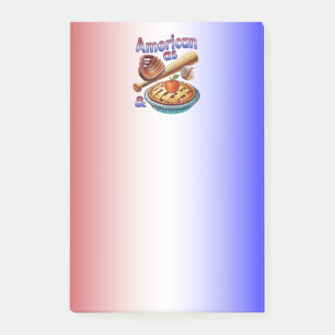 Spaß amerikanisch als Baseball & Apple Pie Post-it Klebezettel