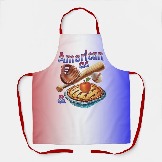 Spaß amerikanisch als Baseball & Apple Pie Schürze (Vorderseite)