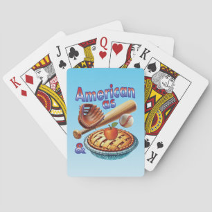 Spaß amerikanisch als Baseball & Apple Pie Spielkarten