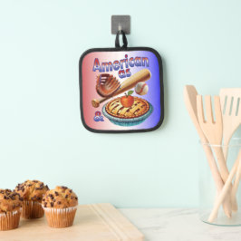 Spaß amerikanisch als Baseball & Apple Pie Topflappen