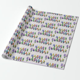 Spaß an Geburtstagsmäuse mit Polka Dots Geschenkpapier