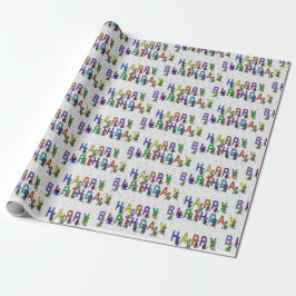 Spaß an Geburtstagsmäuse mit Polka Dots Geschenkpapier