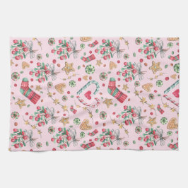 Spaß an Weihnachtskeksen und -kandies   Geschirrtuch