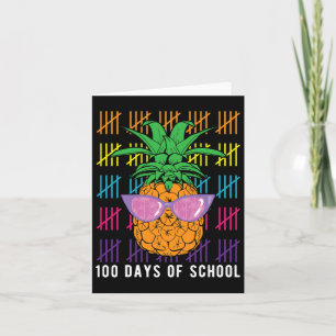 Spaß Ananas 100 Tage Schullehrer und Stude Karte