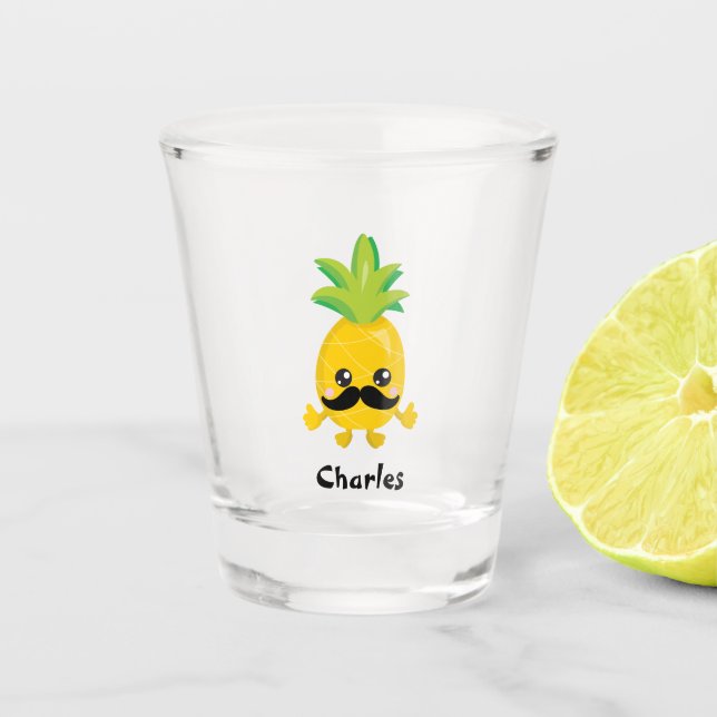 Spaß Ananas-Party Schnapsglas (Vorderseite)