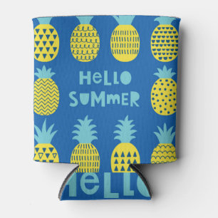 Spaß Ananas Vintager Kartenentwurf Dosenkühler
