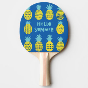 Spaß Ananas Vintager Kartenentwurf Tischtennis Schläger