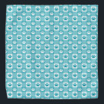 Spaß Aquamarin Gingham mit Paw Prints Halstuch<br><div class="desc">Kaufen Sie es für sich oder verwöhnen Sie Ihr Haustier mit diesem niedlichen und lustigen aquamarinen Gingham mit Pfoten gemustert bandana!</div>