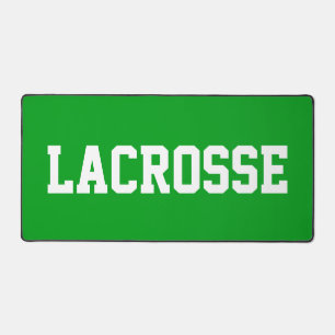 Spaß Athletik Weiß LACROSSE Text Auf Hellgrün Schreibtischunterlage
