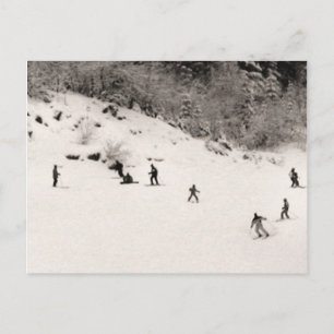 Spaß auf den Pisten Postkarte