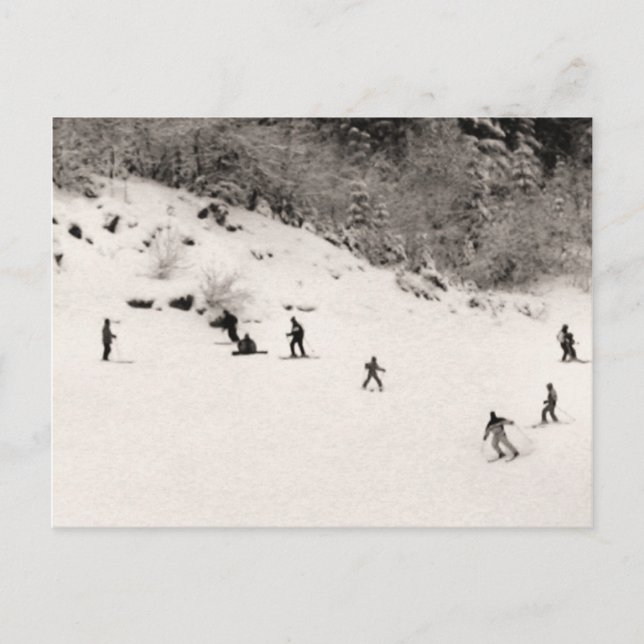 Spaß auf den Pisten Postkarte (Vorderseite)