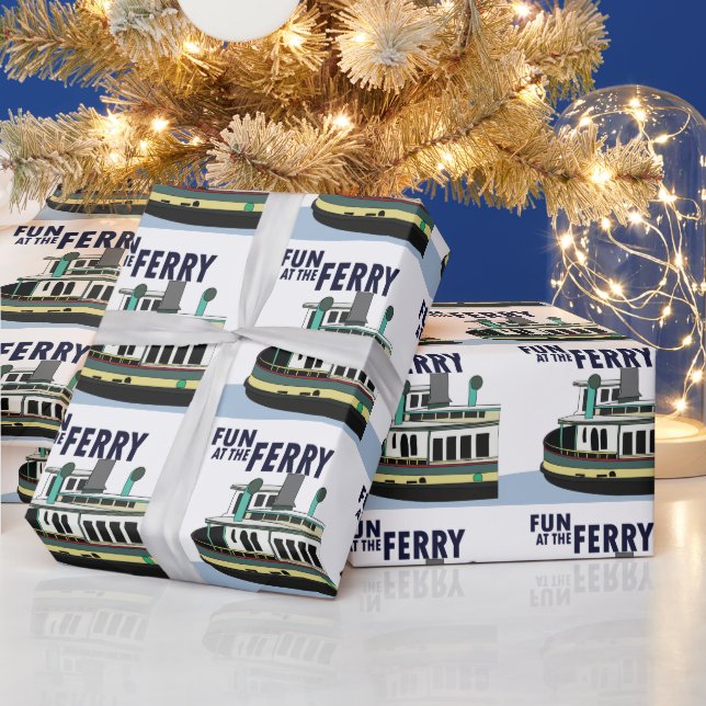 Spaß auf der Fährschifffahrt Geschenkpapier (Feiertage)
