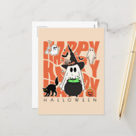 Spaß aufwecken | Happy Halloween Magic & Mischief Feiertagspostkarte
