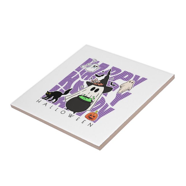 Spaß aufwecken | Happy Halloween Magic & Mischief Fliese (Seite)