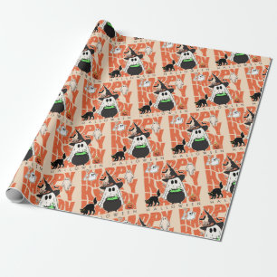 Spaß aufwecken   Happy Halloween Magic & Mischief Geschenkpapier