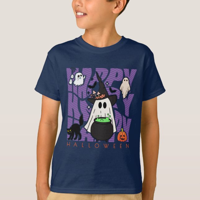 Spaß aufwecken | Happy Halloween Magic & Mischief T-Shirt (Vorderseite)