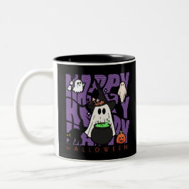 Spaß aufwecken | Happy Halloween Magic & Mischief Zweifarbige Tasse