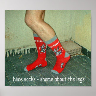 Spaß aus Legen und Socken Poster