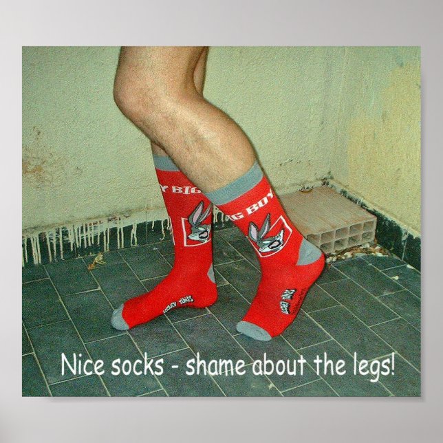 Spaß aus Legen und Socken Poster (Vorne)